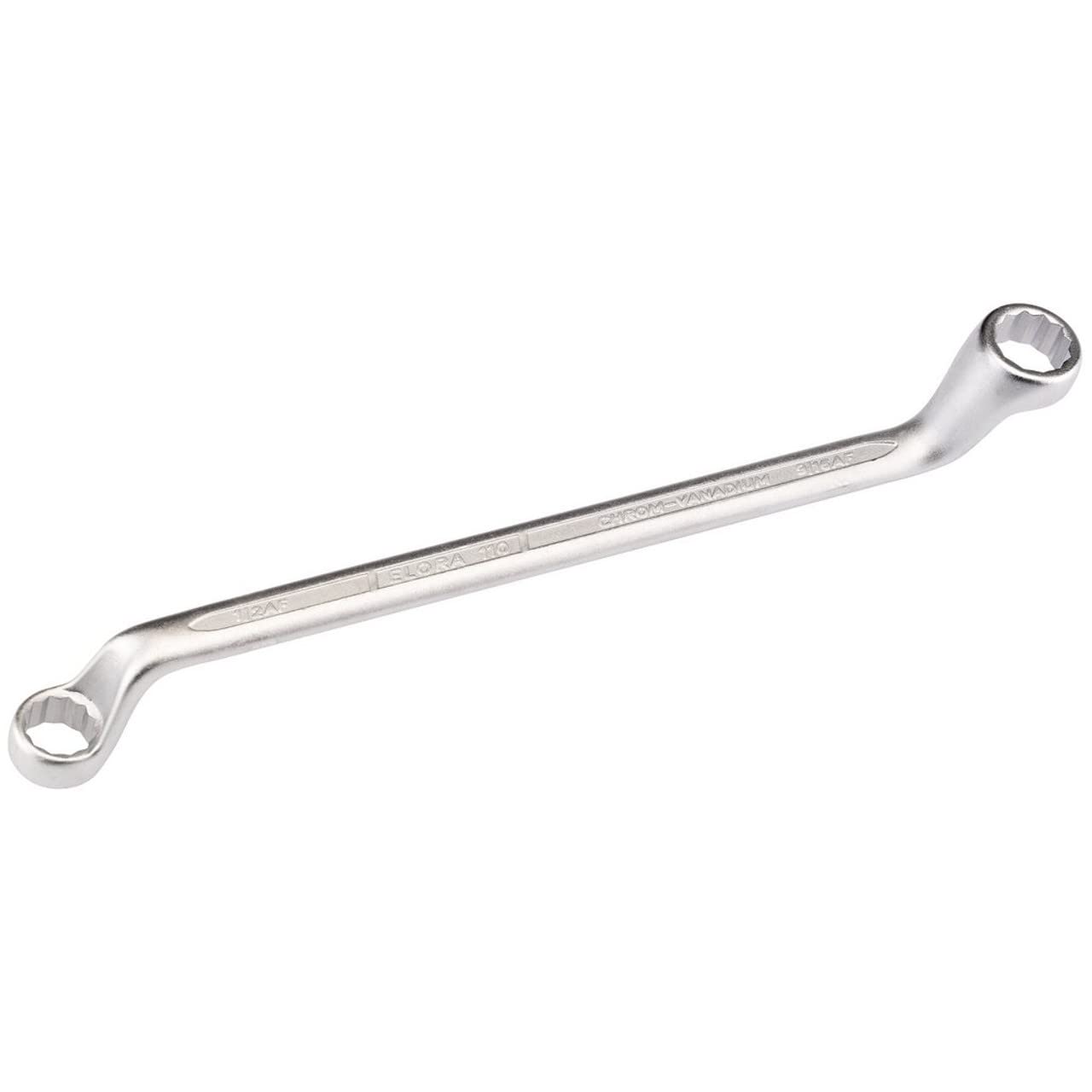 Draper 5707 Elora Deep Crank Imperial Ring Spanner, 1/2" x 9/16" AF