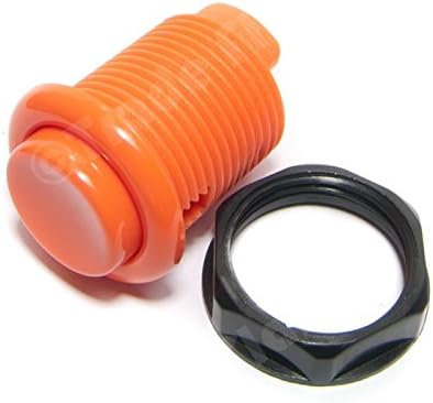 Orange Gold Leaf Nylon Arcade Button - Gold Plated by Make Nation