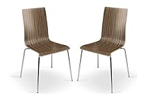 Nomad by Palmer Hamilton KUR.VII.4L.LaminateH3005 Kurpie VII Euro-Style Dining Chair, Chrome and Zebra Laminate Seat, 33.66