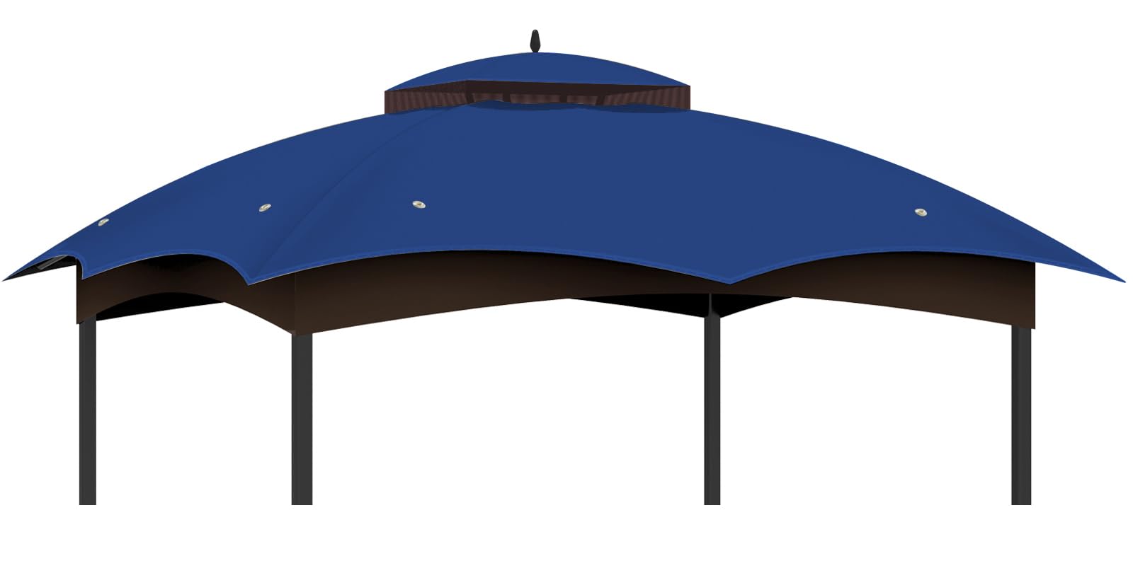 Photo 1 of 10x12 Replacement Gazebo Canopy Top Cover, Double Tiered Waterproof Canopy Roof for Lowe's Allen Roth Gazebo #GF-12S004B-1 (Blue, 10x12)