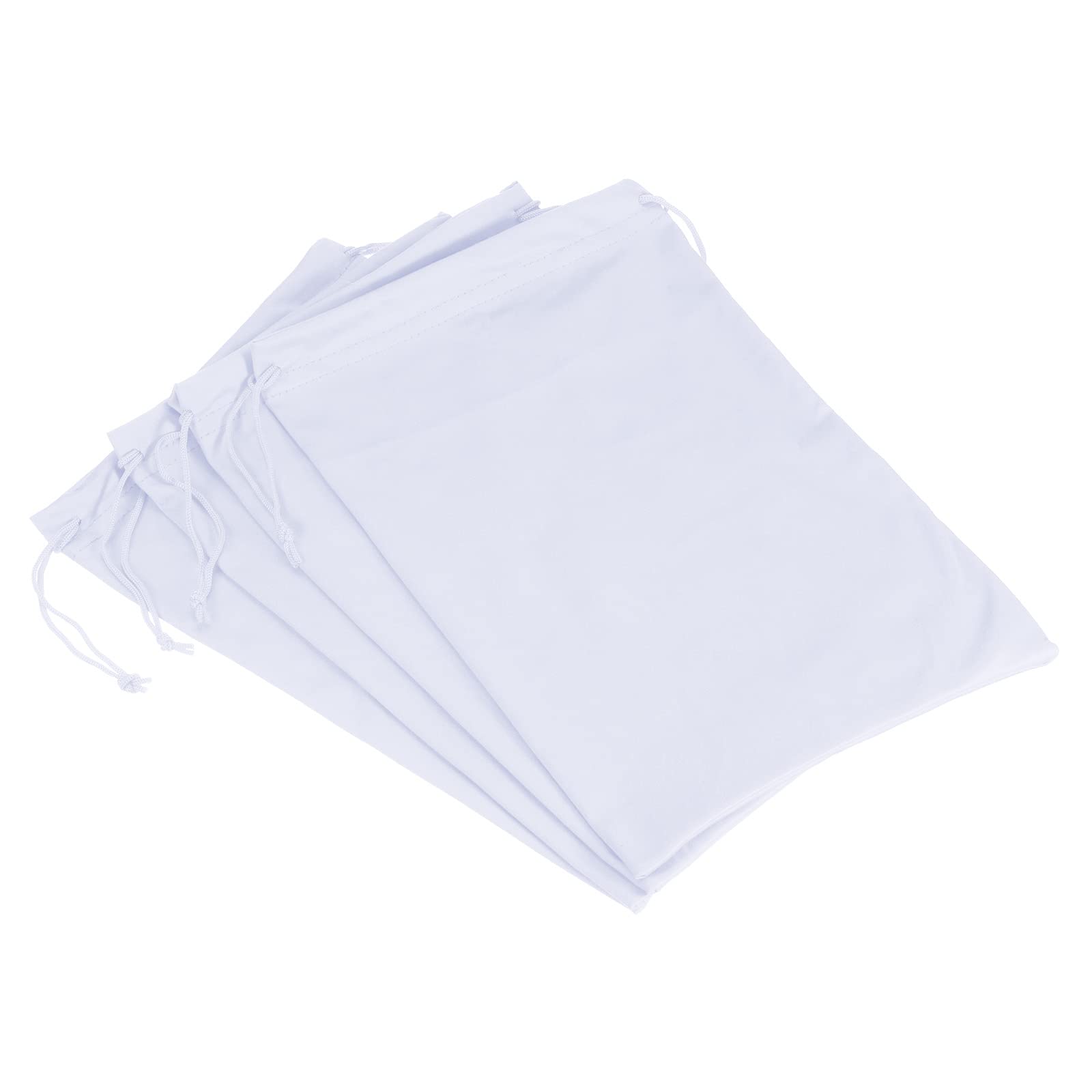 PATIKIL Ski Goggle Bag, 4 Pack 7.1"x10.6" Microfiber Snow Goggles Case Cover Soft Storage Sleeve Drawstring Pouch for Sunglasses Glasses Eyeglasses Camera Lenses White