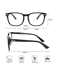 Livhò LI8056 - Lentes de computadora, para bloquear la luz azul, para lectura, juegos, televisores y teléfonos para mujeres, filtro antifatiga UV y reducción de dolor de cabeza, anteojos falsos, ., S, 1