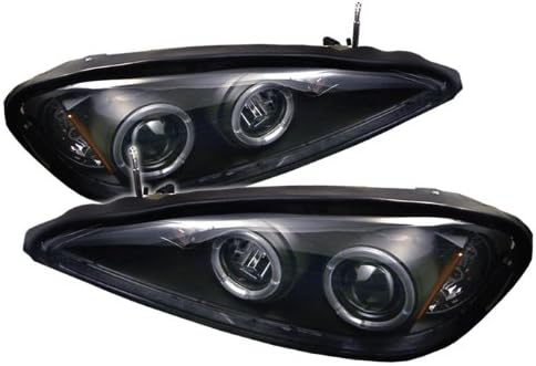 Amazon Com Led Halo Headlights For Pontiac Grand Am 99 05 Black Clear Lens Automotive