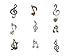 Kinteshun Music Notes Charm,Alloy Multistyle Musical Notation Symbol Charm Pendant Connector for DIY Jewelry Making Accessaries(100 Grams,About 80pcs)