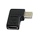 chenyang CY USB C Connector,USB 3.1 Type-C Male to Female 90 Degree Left Right Angled Extension Adapter for Laptop & Tablet & Mobile Phone