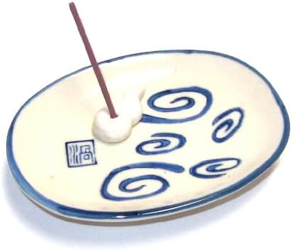 Japanese Hand Crafted Ceramic Incense Burner/holder with a Pack of Stick Incense