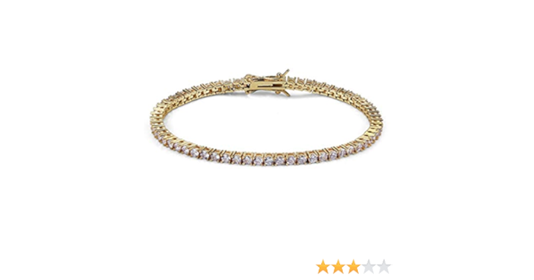 Amazon Com Kmasal Brass Tennis Bracelet Aaa Cz 3mm 4mm 5mm 1 Row Cubic Zirconia Gold Silver Color Bracelet For Men Women Iced Out Hip Hop Jewelry Gold 3mm 7inch Jewelry
