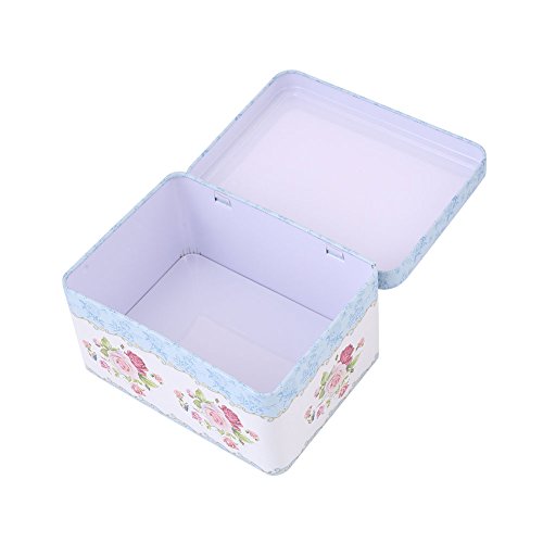 Kicode Graffiti Retro Tinplate Jewelry Tea Candy Gift Box Storage Jars With Lid Tea Coffee Candy