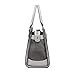 WOPET Fashion Pet Carrier Dog Carrier Purse Dog Handbag Pet Tote Bag for Small Dog and Cat Airline-Approved (Grey)