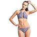 Gopen Brazilian Bikini Swimwear Triangle Bottom Top Halter Push Up Bikini Bathing Suits For Women Beachwear Set