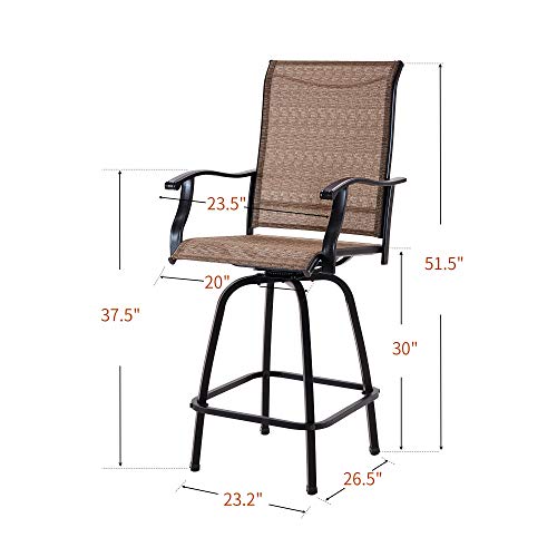 Outdoor Bar Height Bistro Set, 3Piece Patio Furniture Set, Patio