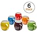 Amethya│ Premium Ceramic Colorful Stoneware – Coffee Mugs │ Dishes Set, Scratch Resistant, Microwave, Oven, and Dishwasher Safe │ Assorted Colors - Set of 6