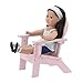 18 Inch Doll Furniture | Beautiful Pink Outdoor Adirondack Chair with Heart Shaped Back | Fits American Girl Dolls