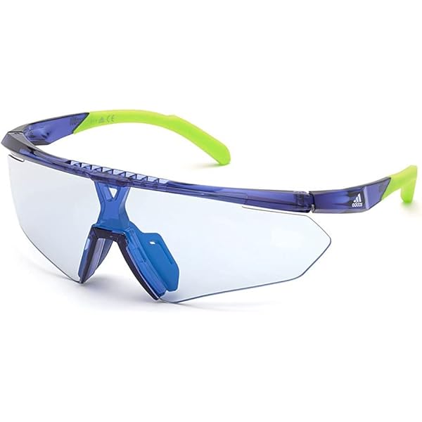 adidas スポーツサングラス ブルー Amazon.com: Sunglasses Adidas Sport SP 0016 91X Matte Blue/Mirror