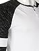 ZIMEGO Men's 3/4 Sleeve Baseball Football College Raglan Henley Athletic TShirt,White Black,Medium