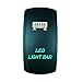 QUNQI STAR 5 pin LED Light BAR Laser Backlit Rocker Switch Rock Lights 20A 12V On/Off LED Light Toggle Switch with Jumper Wires Set (Green)