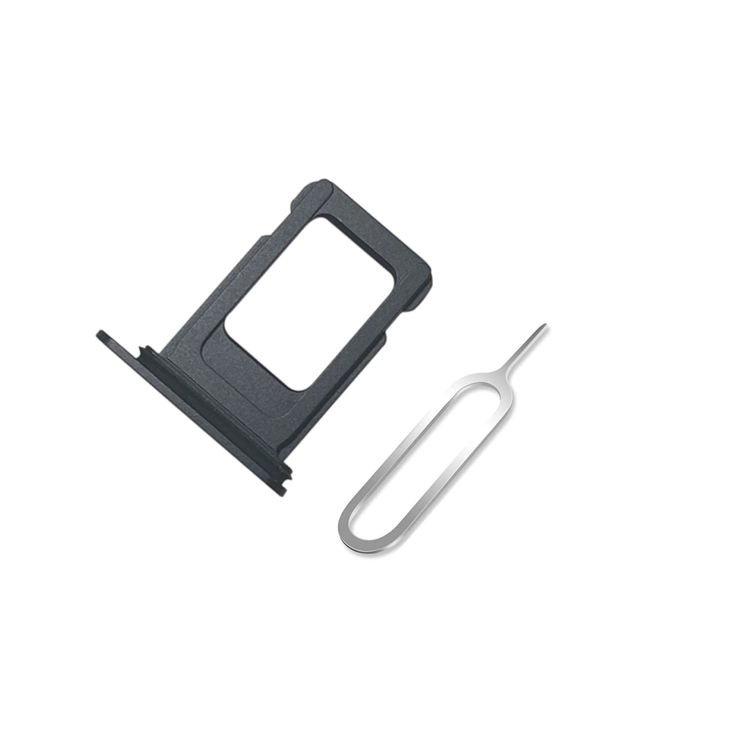 Cemobile SIM Card Tray Slot Holder Replacement for iPhone 12 Pro / 12 Pro Max / 13 Pro / 13 Pro Max (Single Card Version) with Waterproof Rubber Seal Ring + Open Pin (Black/Graphite)