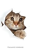 Password notebook: Small internet address and password logbook / journal / diary - Peekaboo cat cover (Cat lover's notebooks) by Keep Track Books