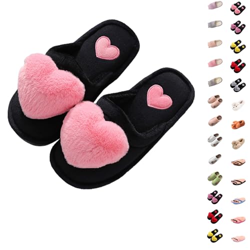 Womans Slippers Slippers for Women UK, Warm Winter Memory Foam Indoor with Arch Support, Cosy Anti-Slip House Shoes Wide Fit Non Slip