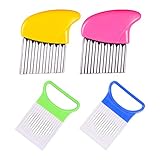 Aokin Crinkle Cut Knife set, 2 Fork Slicing Helper 2 Stainless Steel Crinkle Cutter, Fruit And Vegetable Wavy Chopper Knife, Safe Potato Cutter Onion Cutter French Fry Cutter,Kids Kitchen Tools