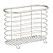 mDesign Steel Magazine Holder Storage Organizer Bin - for Bathroom, Living Room, Home Office Organization - Holds Papers, Books, Files, Folders - Omni Collection - Satin
