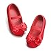 Bear Mall Girls' Shoes Girl's Ballerina Flat Shoes Mary Jane Dress Shoes (Little/Toddler Girls Shoes/Big Kids)(10 Toddler, Red)
