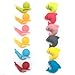 Lofekea Glass Drink Markers Set-12 Mini Shark And Snail Shape Tea Bag Holder Silicone Charms Reusable Glass Identifiers
