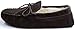SNUGRUGS Womens Dark Brown Wool Lined Moccasin Slippers with Suede Sole.