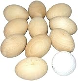 EFO Wooden Eggs 10pcs Beechwood Paintable Eggs for Crafts Easter Decor view 2