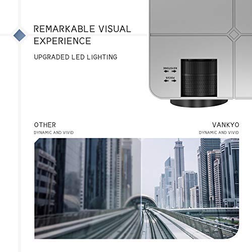 VANKYO Leisure 420 Mini Projector, 3200 Lux Portable Home Movie Cinema, 1080P Supported, 200'' Projection Size, Compatible w/Fire TV Stick, PS4, Xbox, HDMI, VGA, AV, USB