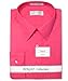 Biagio Men's 100% Cotton Solid HOT Pink Fuchsia Dress Shirt w/Convertible Cuffs