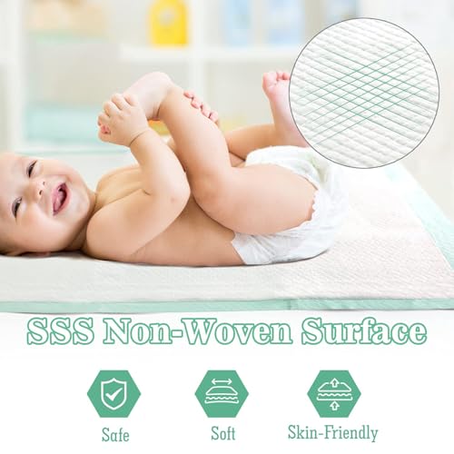 Bed Pads, 60 x 90 cm Disposable Incontinence Underpads, Disposable Changing Pad Liners, Extra Large & Thicker for Adults, Seniors, Kids, and Pets (30 Count)