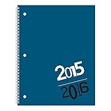Brownline Monthly Academic Planner, July 2015 - August 2016, Poly Cover, Assorted Colors, Color May Vary, 11 x 8.5 inches (CA701PA.ASX-16)