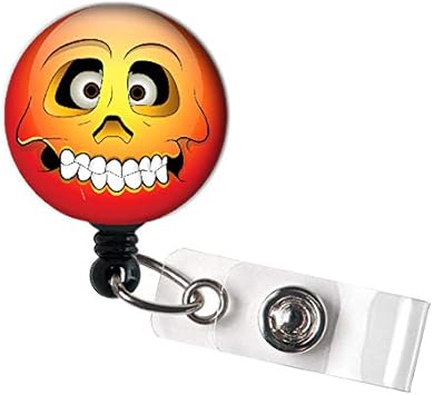 Amazon Com Lovekitty Halloween Emoji Funny Funky Face Retractable Id Badge Reel Swivel Clip Name Badges Id Badge Holder Doctor Nursing Badge Coworker Teacher Nurse Great Gift Idea Office Products