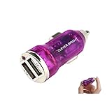 Car Charger Adapter, LED Glow Dual Smart USB Ports, Universal for Mobile Device,iPhone 7 7 Plus,6 6s,6s Plus,SE 5s,Samsung Galaxy S7,S6,S6 Edge,S6 Active,Note 5 4 3,Nexus 7 6(Color Light)