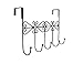 Dingang Over The Door Hanger Rack - Decorative Hanger Holder for Home Office Use 5 Hooks Black