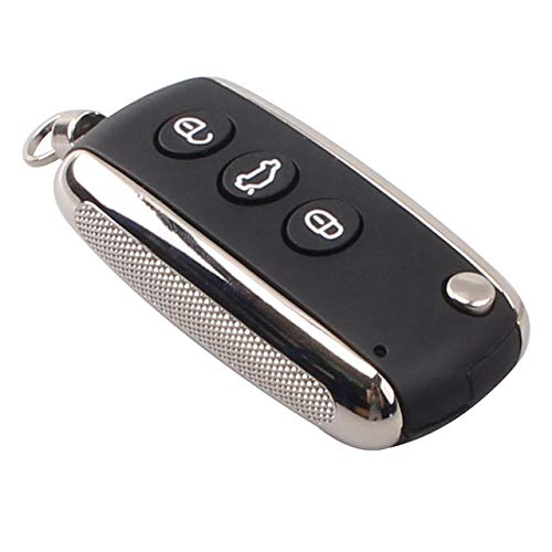 Automobile Locksmith 3 Button Remote Key Case Shell with Blank Blade for Bentley Continental GT Flying Spur remote key fob