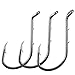 AGOOL Octopus Baitholder Hooks Fishing J Hooks- Offset Shank with 2 Barbs, Sharp, High Carbon Steel Circle Hooks for Saltwater & Freshwater Fishing
