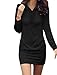 Allegra K Women Long Sleeve Buttoned Slim Fit Mini Shirt Dress