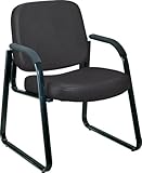 OFM Vinyl Guest / Reception Chair with Arms Black