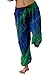 Treasures of Thailand Real Tie Dye Pants Unisex Harem Hippy Beach Casual Wear Blue