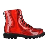 Gotta Flurt Luna Women Round Toe Synthetic Blue Combat Boot