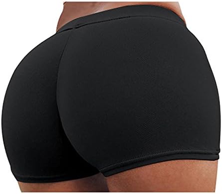 SportsWell Women Fitness Stretch Underwear Butt Lifter Boy Short Panties Shapewear Black L