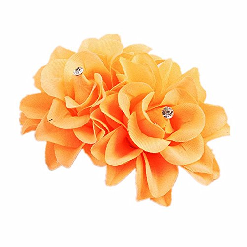 Wcysin 5 Pack Flower Brooch Floral Hair Clips for Women Rose Hair Accessories Wedding