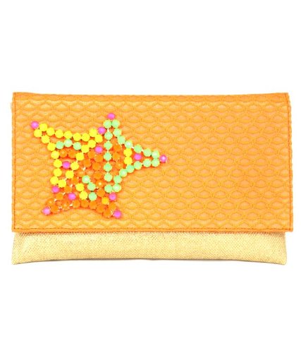 SAISHA Womens Handbag (Yellow&Orange) (FCB0009)