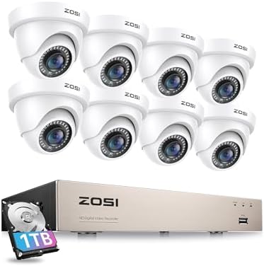 ZOSI 3K Lite 8CH Security Camera System with 1TB HDD,AI Human
