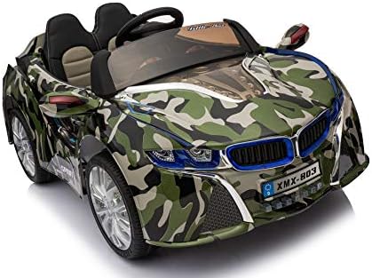 NEW 2018 BMW style army-green! driving car for kids REMOTE CONTROL FOR PARENTS and with direct control POWERFUL 12V RECHARGEABLE BATTERY cars MUSICAL BRIGHT ride on car power wheels OPENING WING DOORS