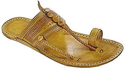 Original Distinctive Triangular Upper Yellow kapshi for Men Slipper Sandal