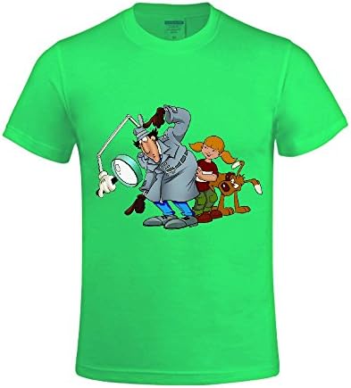 XPing Let't Explore Inspector Gadget Cotton Fashion T Shirt for Mens Green