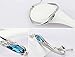 UNKE Fashion Crystals Blue Sky Women Silver Crystal Bangle Bracelet Jewelry